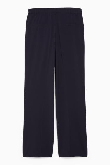 Dona - Pantalons de tela - mid waist - regular fit - blau fosc