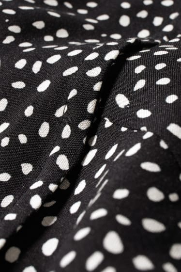 Femmes - Robe portefeuille - à pois - noir / blanc
