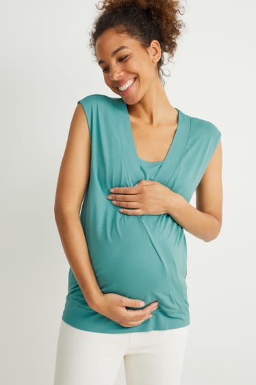 Donna - Top per allattamento - verde