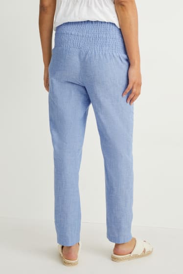 Femmes - Pantalon de grossesse - coupe fuselée - bleu