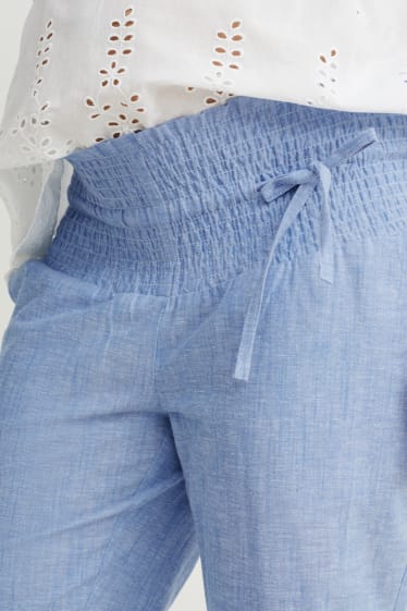 Femmes - Pantalon de grossesse - coupe fuselée - bleu