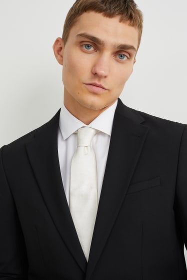 Uomo - Cravatta di seta - beige chiaro
