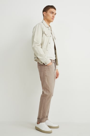 Heren - Tapered jeans - met hennepvezels - licht beige