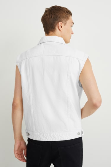 Men - Denim waistcoat - cremewhite