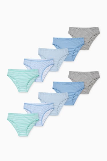 Kinder Mädchen - Multipack 10er - Slip - türkis