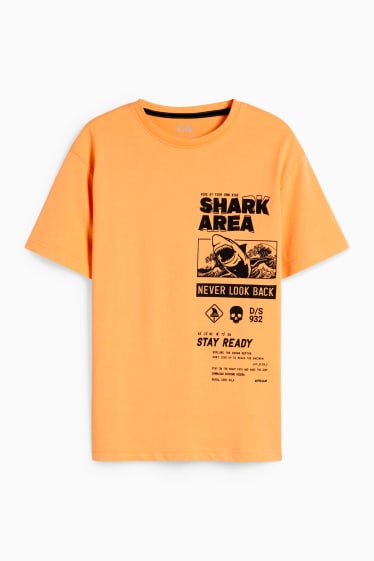 Kinder - Kurzarmshirt - orange