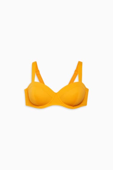 Kobiety - Góra od bikini z fiszbinami - wyściełana - LYCRA® XTRA LIFE™ - pomarańczowy