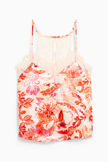 Women - Pyjama top - floral - pink