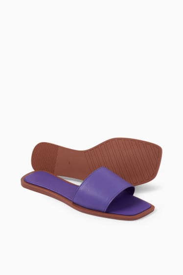 Women - Sandals - faux leather - purple