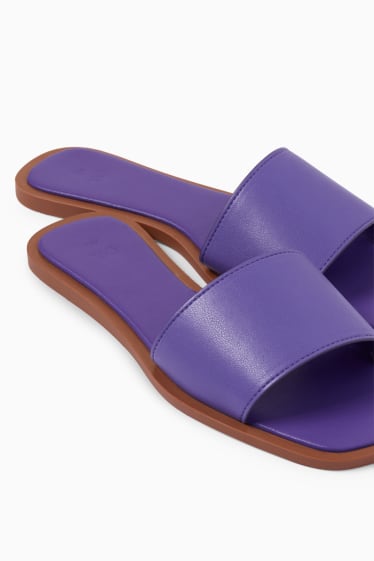 Women - Sandals - faux leather - purple