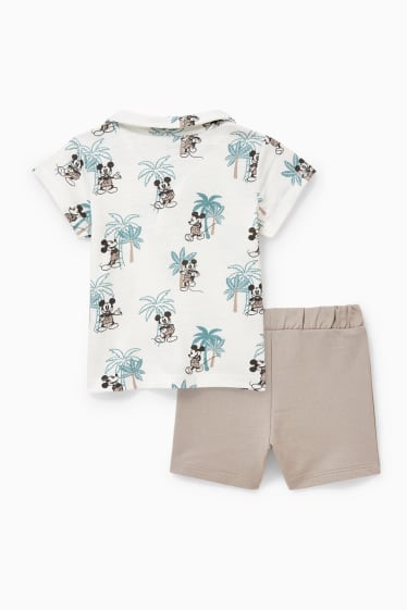 Baby Buben - Micky Maus - Baby-Outfit - 2 teilig - cremeweiß