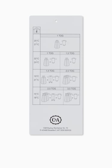 Babys - Baby-Schlafsack - 0-6 Monate - gemustert - mintgrün