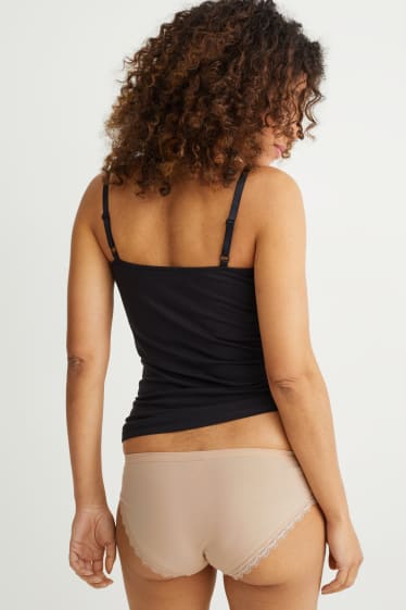 Mujer - Pack de 2 - braguitas premamá - sin costuras - LYCRA® - negro / beis