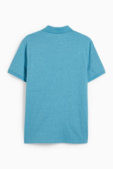 Men - Polo shirt - light turquoise