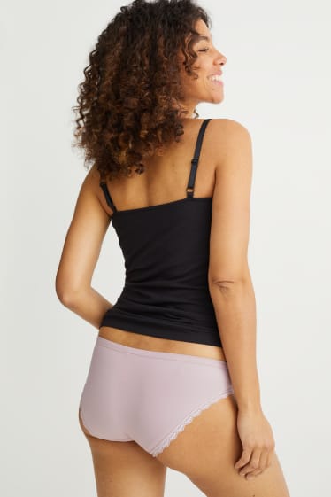 Femmes - Lot de 2 - culottes de grossesse - sans coutures - noir