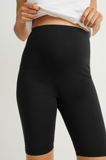 Damen - Umstands-Radlerhose - schwarz