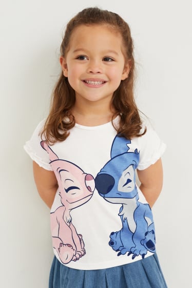 Niños - Lilo & Stitch - camiseta de manga corta - blanco