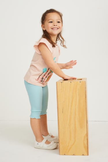 Enfants filles - Lot de 2 - leggings capri - vert menthe