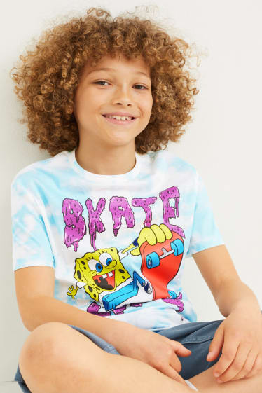 Enfants garçons - Bob l’éponge - T-shirt - bleu clair