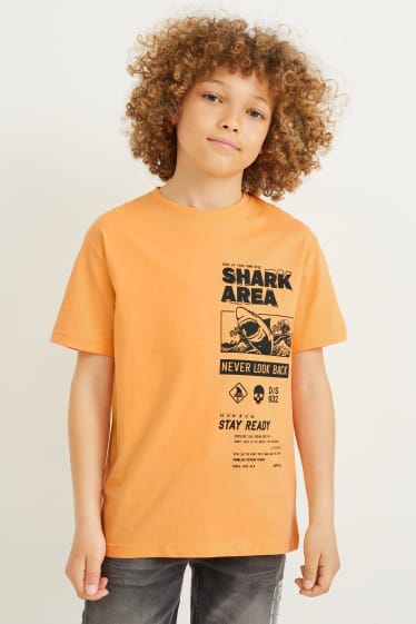 Kinder - Kurzarmshirt - orange