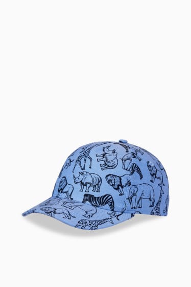 Children - Baseball cap - patterned - blue denim