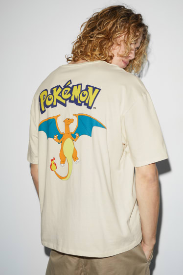 Heren - T-shirt - Pokémon - beige