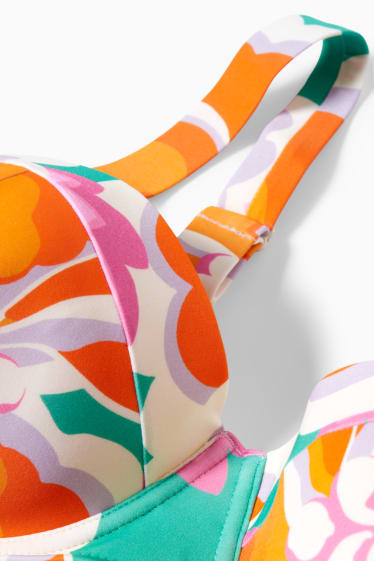 Femei - Top bikini cu armătură - vătuit - LYCRA® XTRA LIFE™ - portocaliu