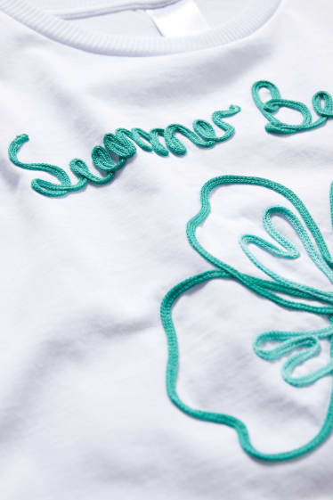 Kinder Mädchen - Kurzarmshirt - weiß