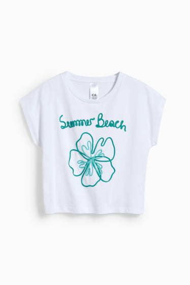 Kinder Mädchen - Kurzarmshirt - weiß