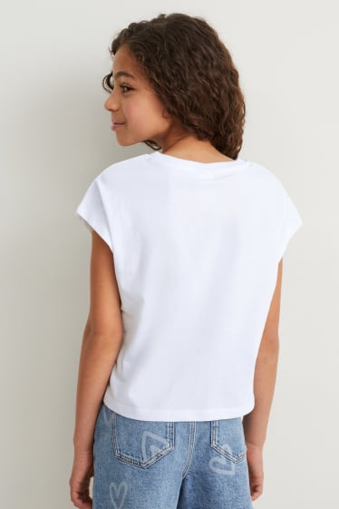 Kinder Mädchen - Kurzarmshirt - weiß