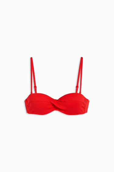 Women - Underwire bikini top - padded - LYCRA® XTRA LIFE™ - red