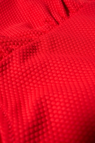 Dámské - Spodní díl bikin - high waist - LYCRA® XTRA LIFE™ - červená