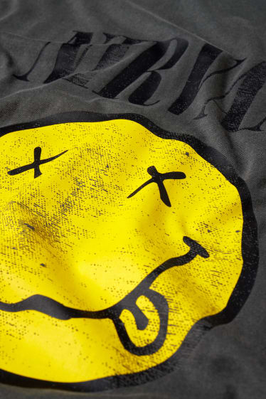 Uomo - T-shirt - Nirvana - grigio scuro