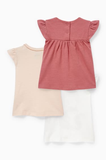 Baby Mädchen - Multipack 3er - Baby-Kurzarmshirt - schneeweiss