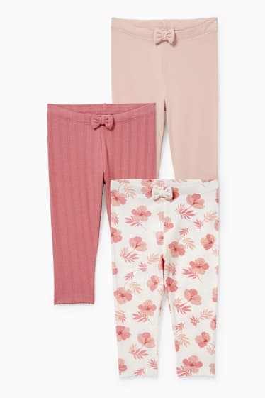 Baby Mädchen - Multipack 3er - Baby-Leggings - rosa