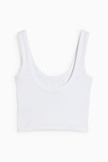 Dona - CLOCKHOUSE - top crop - blanc