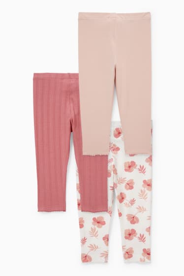 Baby Mädchen - Multipack 3er - Baby-Leggings - rosa