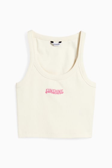 Damen - CLOCKHOUSE - Crop Top - cremeweiss