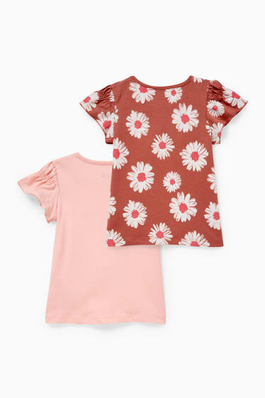Enfants filles - Lot de 2 - T-shirts - rose
