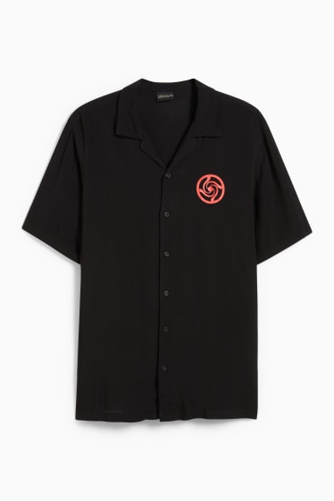 Heren - Overhemd - regular fit - reverskraag - Jujutsu Kaisen - zwart