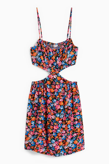 Teens & young adults - CLOCKHOUSE - fit & flare dress - floral - black