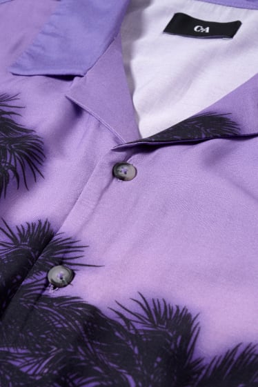 Hommes - Chemise - regular fit - col à revers - violet clair