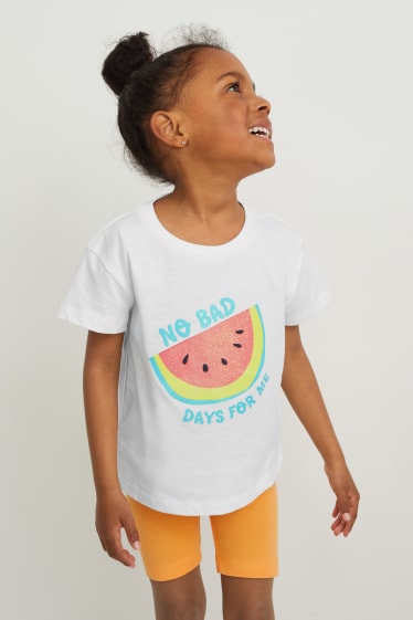 Bambine - Confezione da 2 - t-shirt - bianco