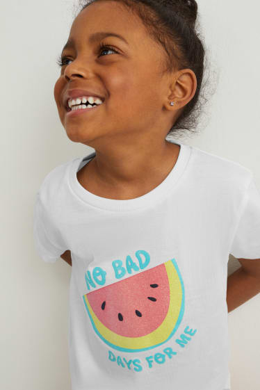 Bambine - Confezione da 2 - t-shirt - bianco