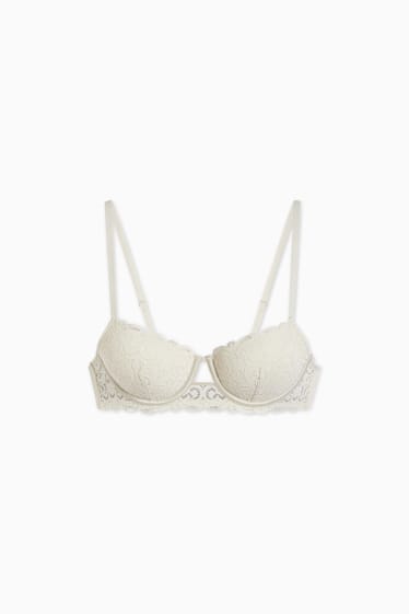 Femmes - Soutien-gorge avec armatures - DEMI - ampliforme - beige clair