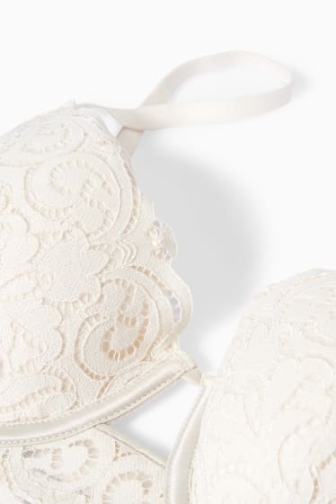 Damen - BH mit Bügel - DEMI - wattiert - hellbeige
