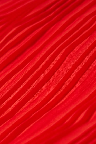 Damen - Boxershorts - plissiert - rot