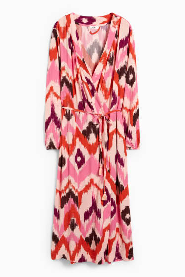 Women - Dressing gown - patterned - rose