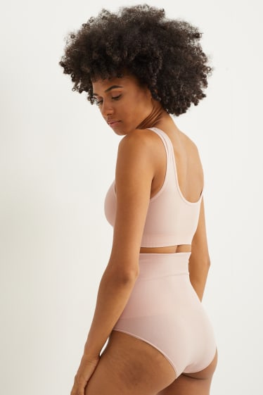 Femmes - Culotte galbante - sans coutures - beige clair