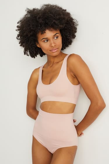 Femmes - Culotte galbante - sans coutures - beige clair